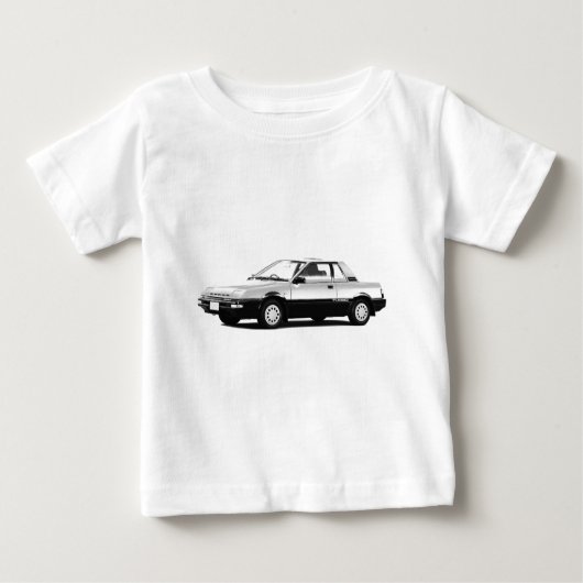 Datsun日産のパルサーEXAターボ1984年 ベビーTシャツ (正面)