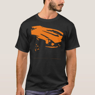 Datsun 240Zの詳細-暗いワイシャツのオレンジ Tシャツ