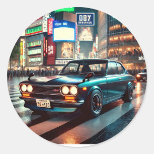 Datsun 510 nissan shibuya tokyo car japan japanese ラウンドシール