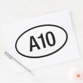 Datsun Nissan A10エンジンステッカー 楕円形シール (封筒)