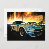 Datsun Zのレースカー ポストカード (正面/裏面)