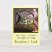 Daughter and Daughter in Law Funny Wine Easter カード (正面)