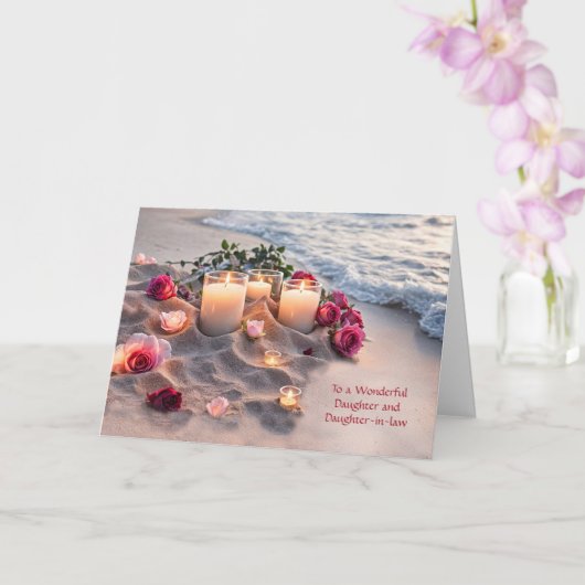 Daughter and Daughter in Law Wife Congratulations  カード (蘭)