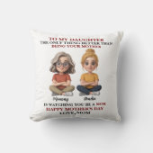 Daughter Being A Mother Mother's Day Mom Quote クッション (正面)