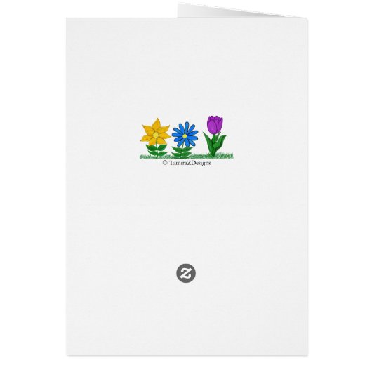 Daughter Birthday Floral Heart Balloon Any Age (裏面)