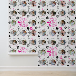 Daughter Birthday Photo Collage Typography  壁紙