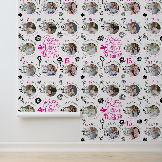 Daughter Birthday Photo Collage Typography  壁紙 (アプリケーション)