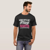 Daughter Bond heartfelt message Dad Mom Love Men W Tシャツ (正面フル)