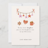 Daughter Christmas Card Cute Personalized  シーズンカード (正面)