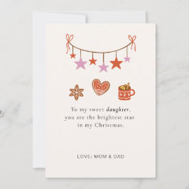 Daughter Christmas Card Cute Personalized  シーズンカード