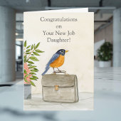 Daughter Congratulations on Your New Job Robin カード