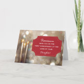 Daughter First Anniversary Remembrance Christmas カード (正面)