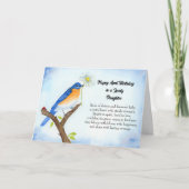 Daughter Happy April Birthday with Bluebird カード (正面)