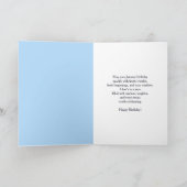 Daughter Happy January Birthday Snowy Owl カード (内部)