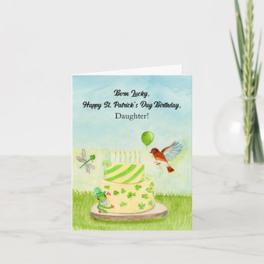 Daughter Happy St Patricks Day Birthday カード (正面)