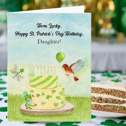 Daughter Happy St Patricks Day Birthday カード