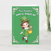 Daughter Happy St Patricks Day Card カード (正面)