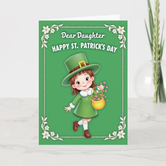 Daughter Happy St Patricks Day Card カード (正面)