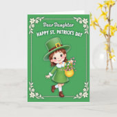 Daughter Happy St Patricks Day Card カード (黄色い花)