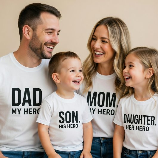 Daughter Her Hero Shirt Matching Dad and Daughter  トドラーTシャツ