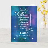 Daughter High School Graduation Name Year カード (黄色い花)