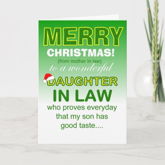 Daughter in law Christmas カード (正面)