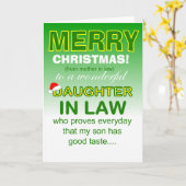 Daughter in law Christmas カード (黄色い花)
