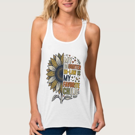 Daughter In Law Favorite Child Sunflower Vintage S タンクトップ (正面)