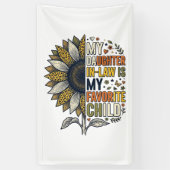 Daughter In Law Favorite Child Sunflower Vintage S 横断幕 (縦)