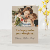 Daughter Mother’s Day Photo Card カード (黄色い花)