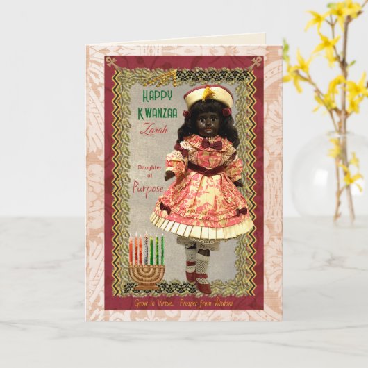 Daughter of Purpose Kwanzaa Card カード (黄色い花)