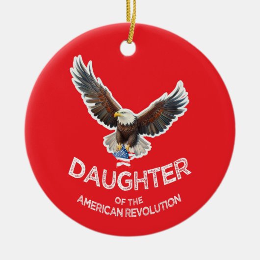 Daughter of the American Revolution DAR eagle star セラミックオーナメント (正面)