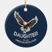 Daughter of the American Revolution DAR eagle star セラミックオーナメント (裏面)
