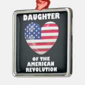 Daughter of the American Revolution DAR heart USA メタルオーナメント (左)