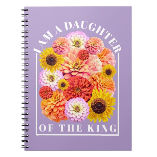 Daughter of The King Bible Verse Flower ノートブック (正面)