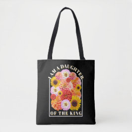 Daughter of The King Bible Verse Wildflower トートバッグ