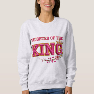 Daughter of the King Christian Floral Pink Gold T- スウェットシャツ
