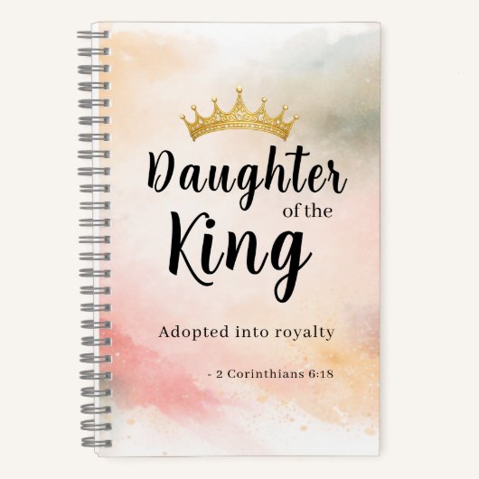 Daughter of the King Personalized Christian ノートブック (正面)