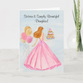 Daughter Sweet 16 Birthday Card Elegant Girl  カード (正面)