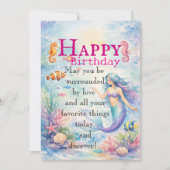 Daughter's Birthday Flat Card カード (正面)