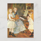 Daughters of Catulle Mendes by Pierre Renoir ポストカード (正面)