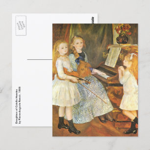 Daughters of Catulle Mendes by Pierre Renoir ポストカード