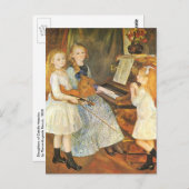 Daughters of Catulle Mendes by Pierre Renoir ポストカード (正面/裏面)