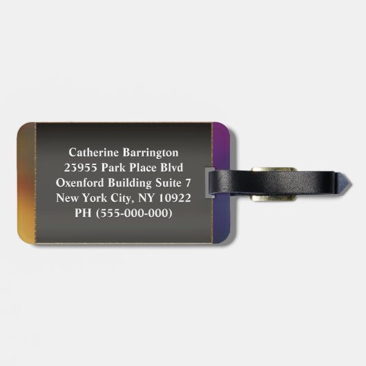 Dauphinのフランスのなバロック式のモノグラム ラゲッジタグ (裏面横)