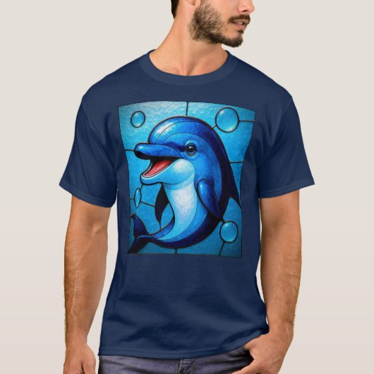 Dauphin bleu joyeux tシャツ (正面)
