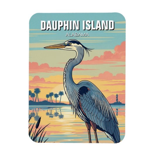 Dauphin Island Alabama Travel マグネット (縦)