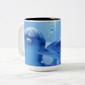 Dauphins á l´huile posters ツートーンマグカップ (正面左)
