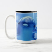 Dauphins á l´huile posters ツートーンマグカップ (左)