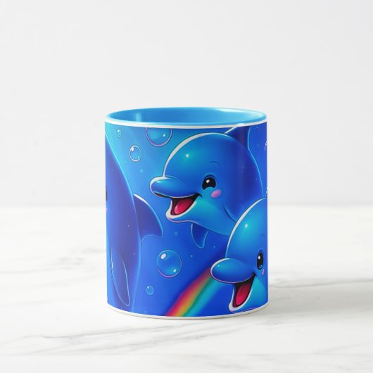 Dauphins joyeux arc-en-ciel マグカップ (中央)