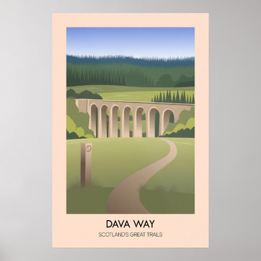 Dava Way スコットランドの偉大なるトレイル ポスター (正面)